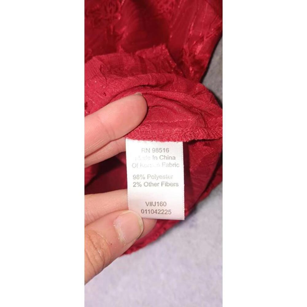 NWT! Coldwater Creek 3/4 Sleeve Semi Sheer Button Up Blouse Womens Size Medium - Picture 10 of 12